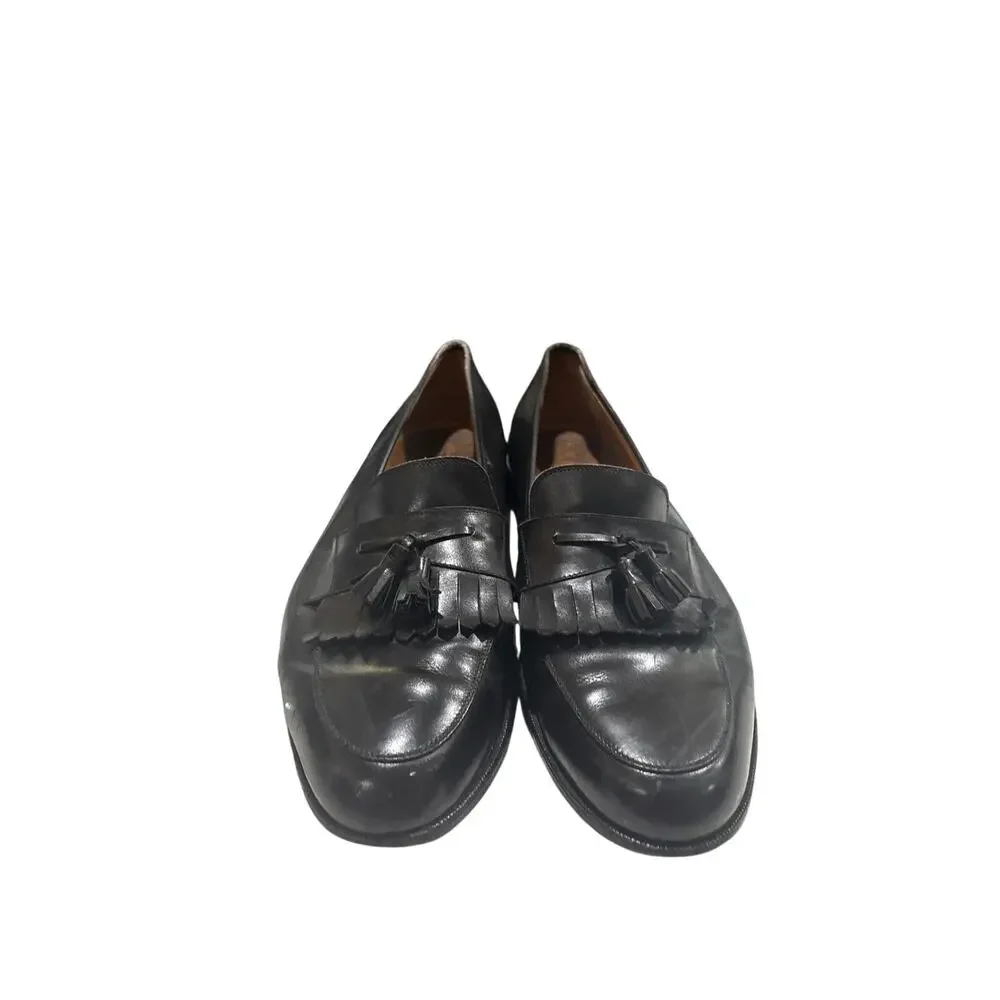 Salvatore Ferragamo Studio Black Leather Tassel Loafers Women’s Dress Shoes